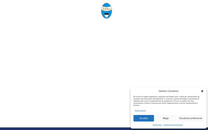 Captura de pantalla de ferraracalcio.it