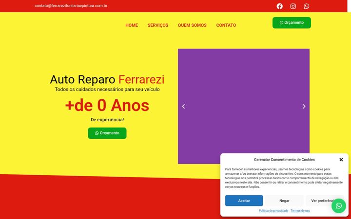 Screenshot of ferrarezifunilariaepintura.com.br