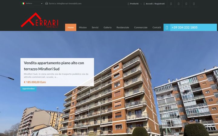 Screenshot of ferrari-immobili.com