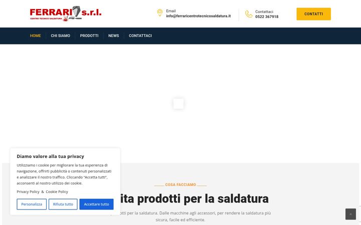 Screenshot ta' ferraricentrotecnicosaldatura.it