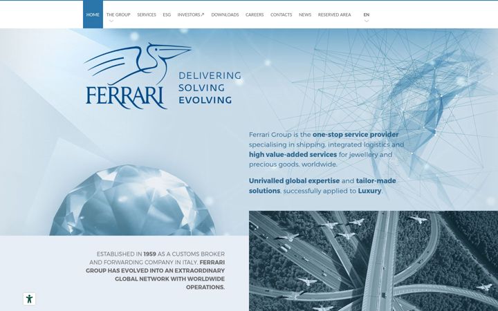 Screenshot of ferrarigroup.net