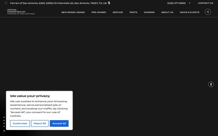 Screenshot of ferrariofsanantonio.com