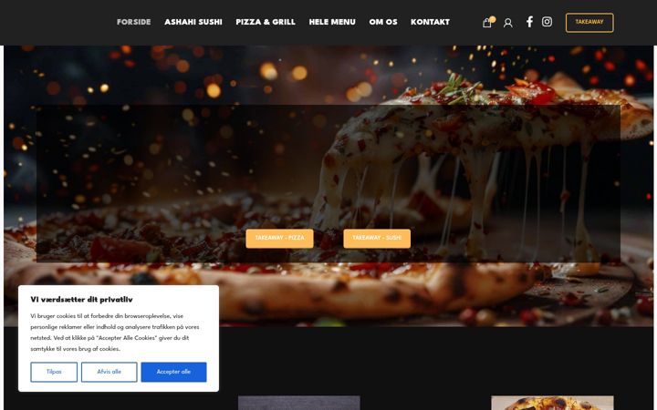 Screenshot of ferraripizza.dk