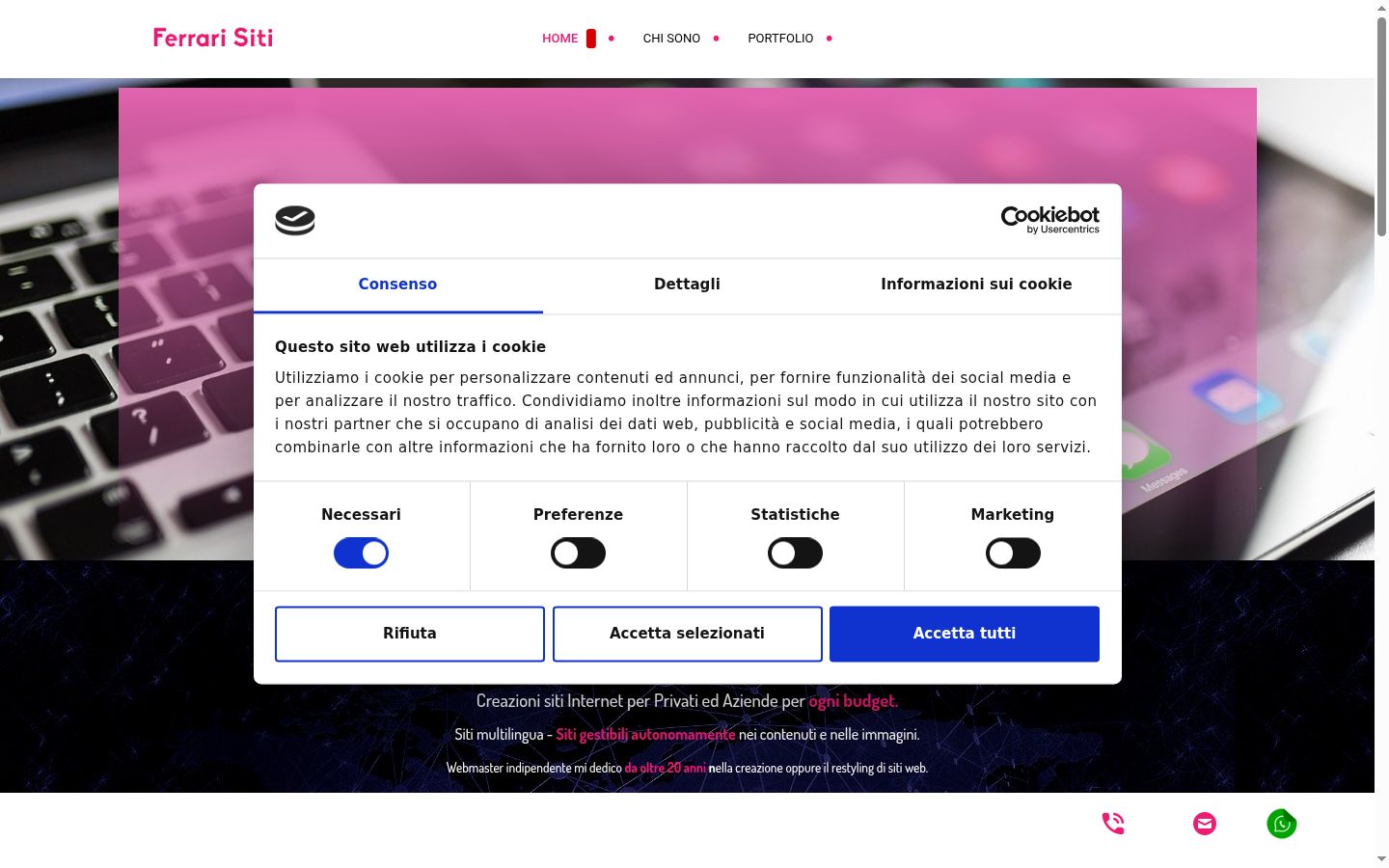 Képernyőkép a bármilyen interakció előtt megjelenő hozzájárulási bannerről