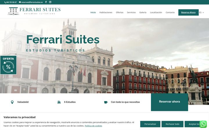 Screenshot of ferrarisuites.es