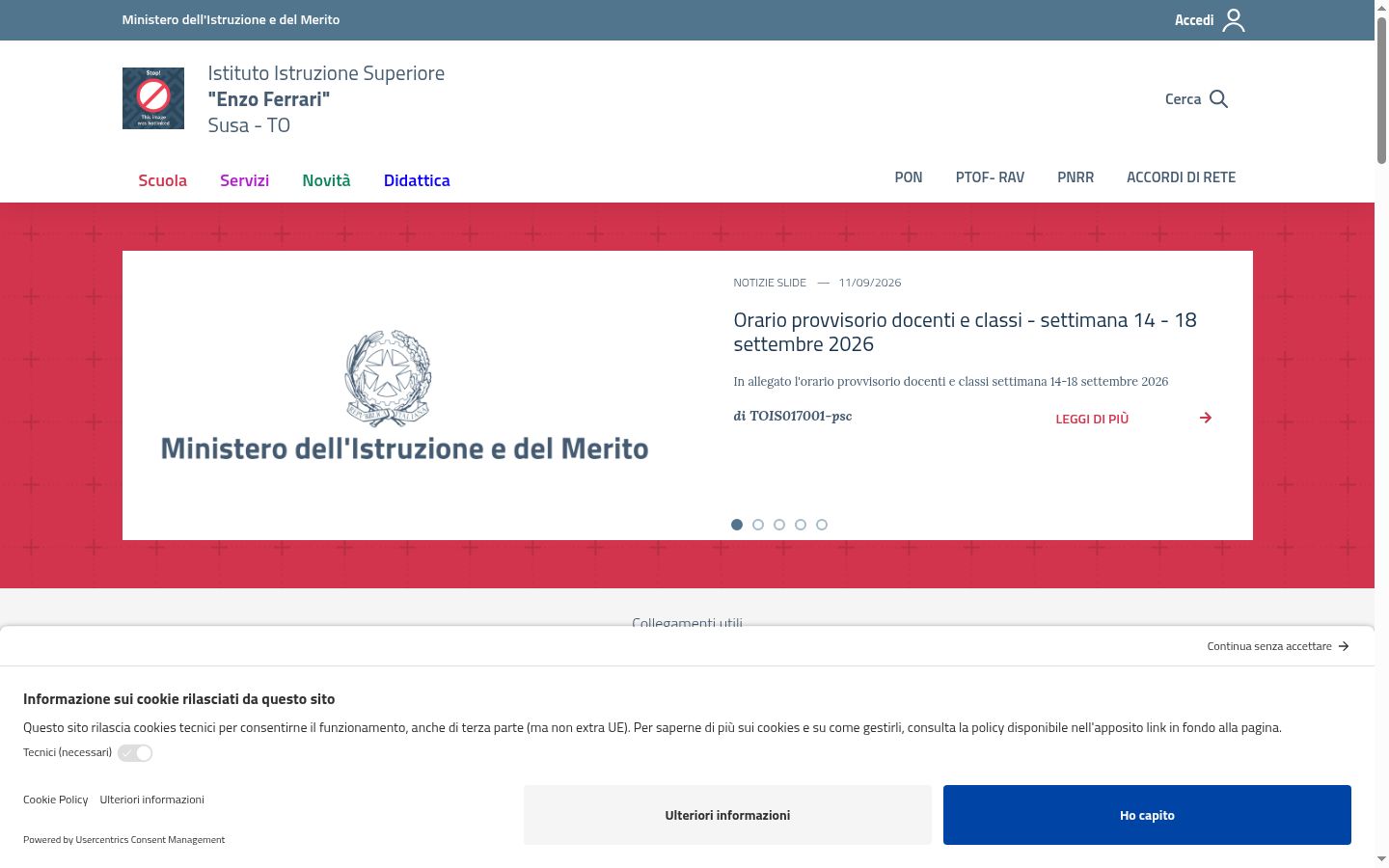 Screenshot des Einwilligungsbanners vor jeglicher Interaktion