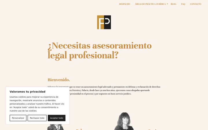Screenshot of ferreiraypalacio.es