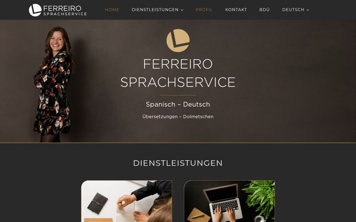 Screenshot of ferreiro-sprachservice.com