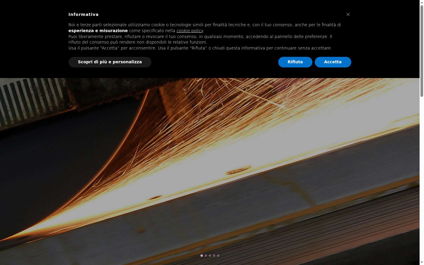 Captura de pantalla del banner de consentimiento mostrado antes de cualquier interacción