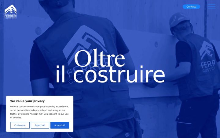 Screenshot of ferrericostruzioni.com