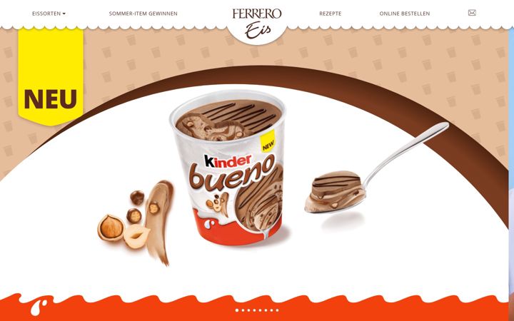 Képernyőkép: ferrero-eis.de