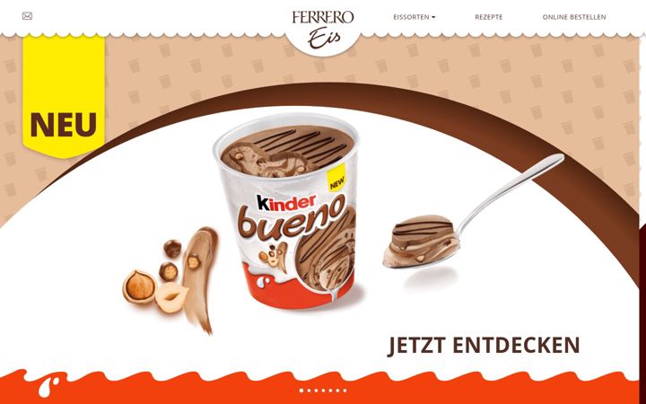 Screenshot of ferrero-eistester.de
