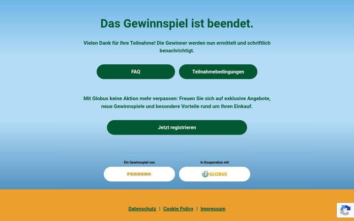 Screenshot von ferrero-globus-gewinnspiel.de