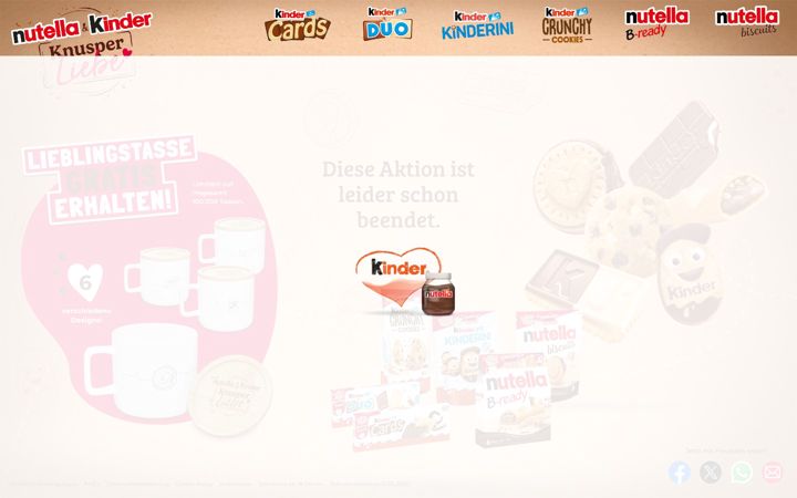 Screenshot von ferrero-knusperliebe.de