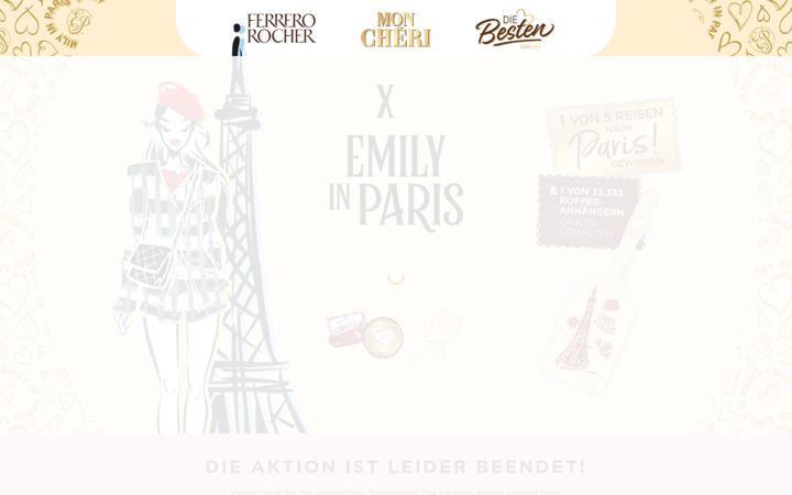 Screenshot of ferrero-pralinen.de
