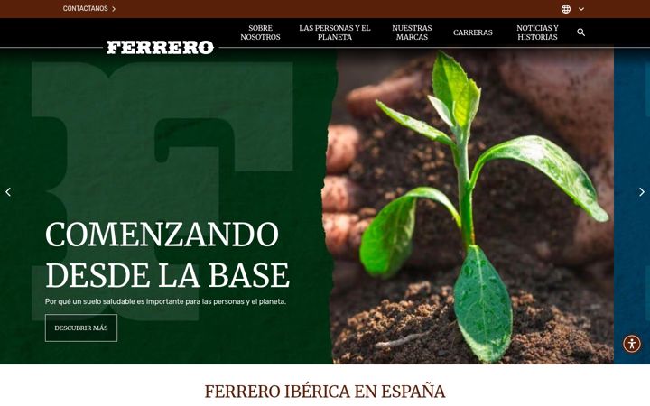 Screenshot of ferrero.es