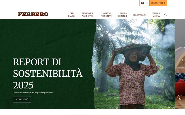Screenshot ta' ferrero.it