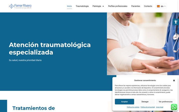 Screenshot of ferrerriverotraumatologia.com