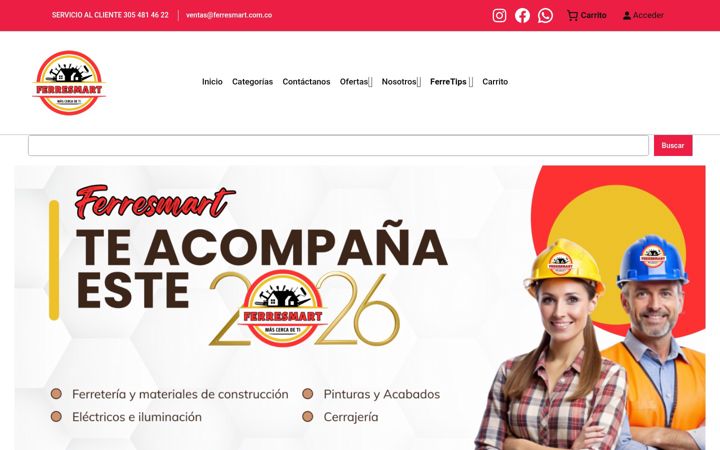 Ekrano kopija ferresmart.com.co