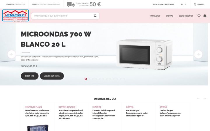 Screenshot of ferreteriaalabaz.com