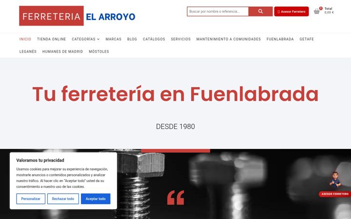 Screenshot of ferreteriaelarroyo.com