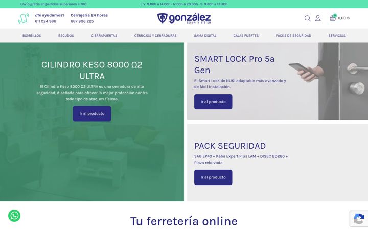 Screenshot of ferreteriagonzalez.com