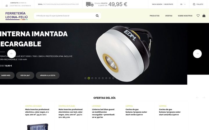 Screenshot of ferreterialecinafeliu.com
