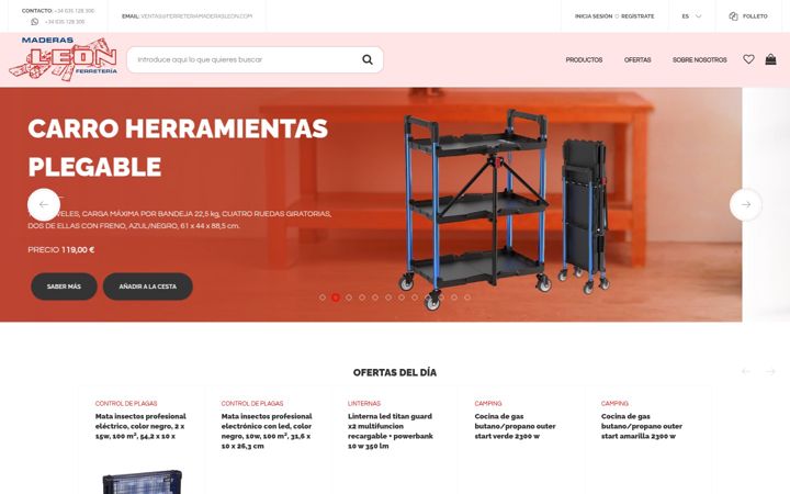 Screenshot of ferreteriamaderasleon.com