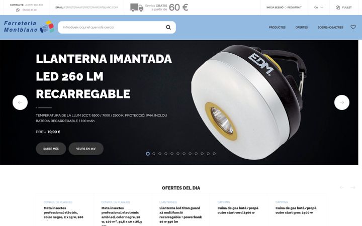 Screenshot of ferreteriamontblanc.com