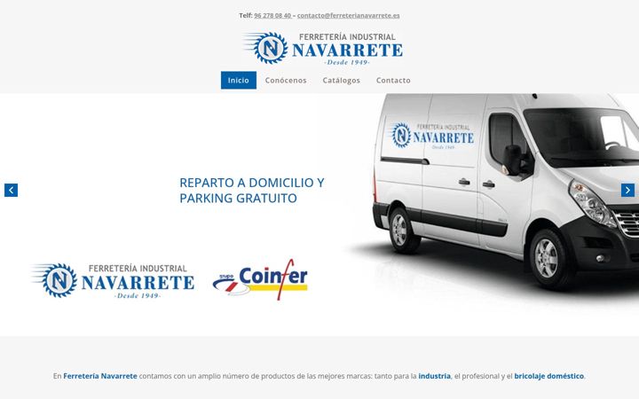 Екранна снимка на ferreterianavarrete.es