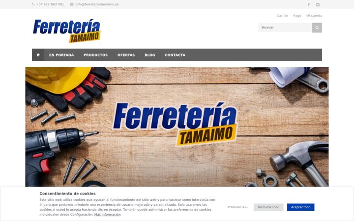 Екранна снимка на ferreteriatamaimo.es
