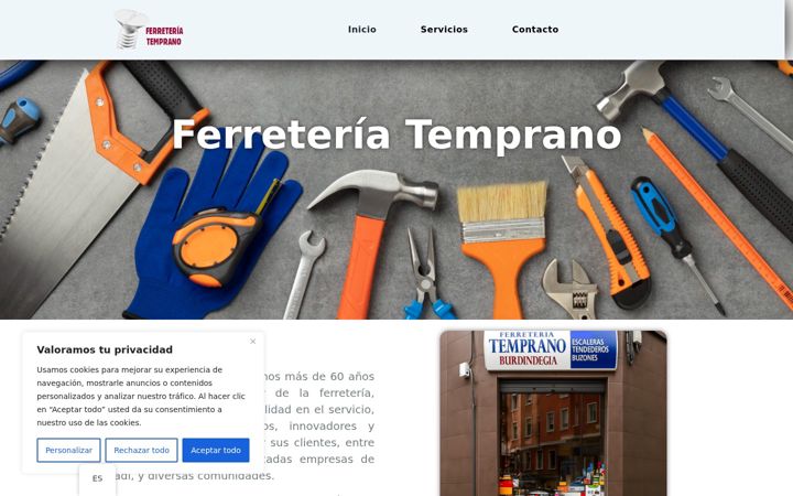 Screenshot of ferreteriatemprano.com