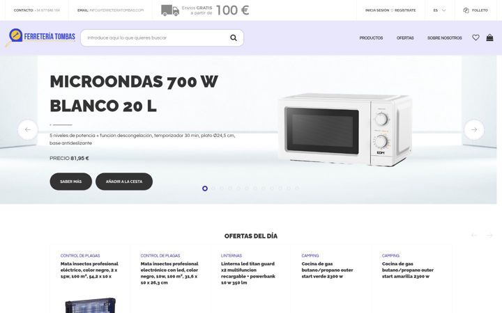 Screenshot of ferreteriatombas.com