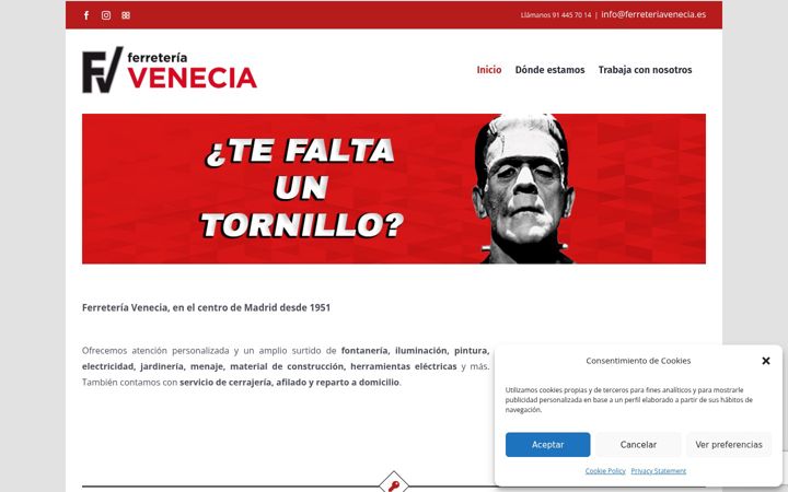 Screenshot of ferreteriavenecia.es