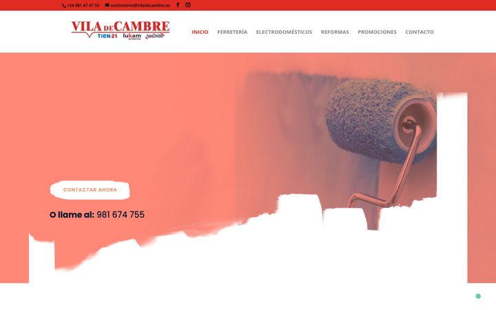 Screenshot of ferreteriaviladecambre.es