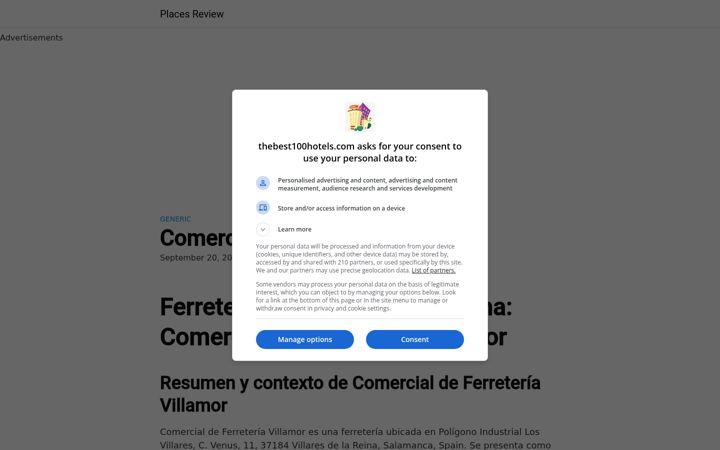 Screenshot of ferreteriavillamor.com