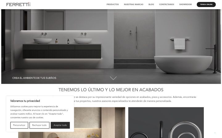 Screenshot of ferrettistore.com