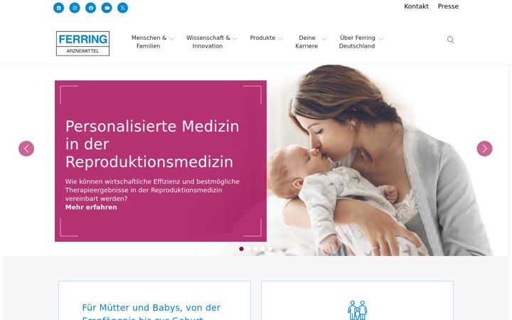 Screenshot of ferring.de