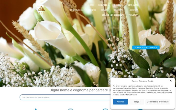 Screenshot of ferrionoranzefunebri.it
