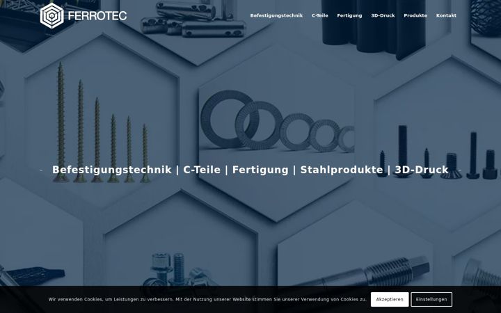 Screenshot of ferro-tec.de