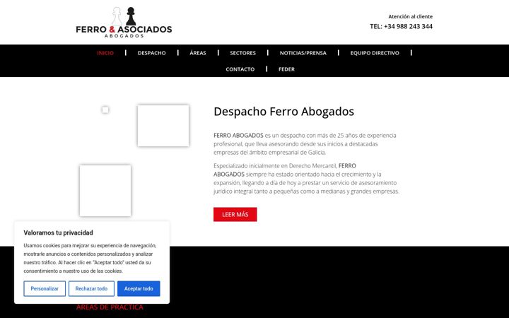 Screenshot of ferroabogados.com