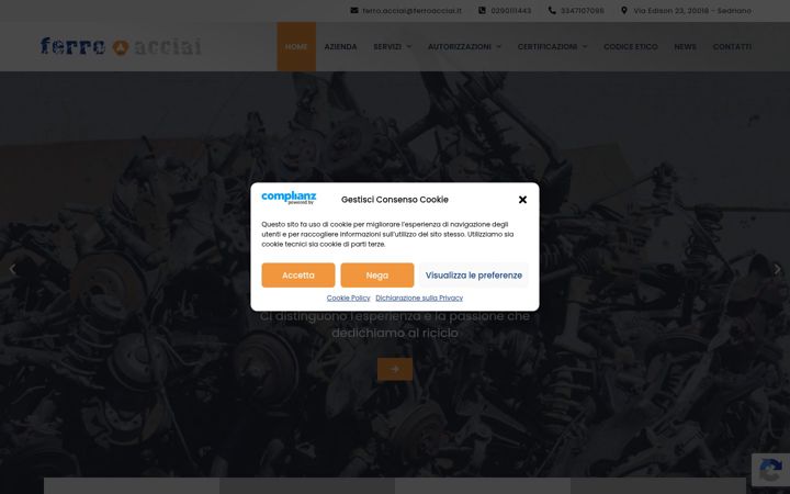 Screenshot ta' ferroacciai.it