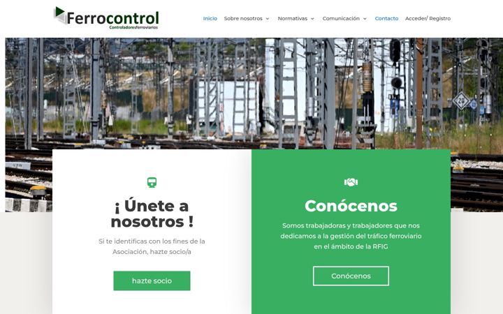 Screenshot of ferrocontrol.org