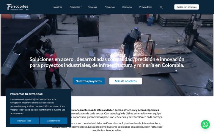 Screenshot von ferrocortes.com.co