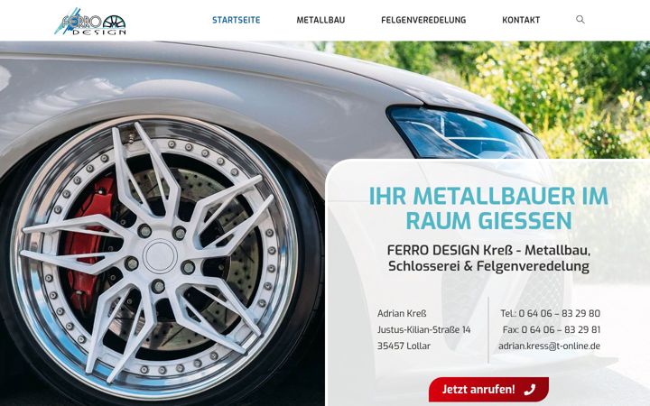 Screenshot of ferrodesign-kress.de