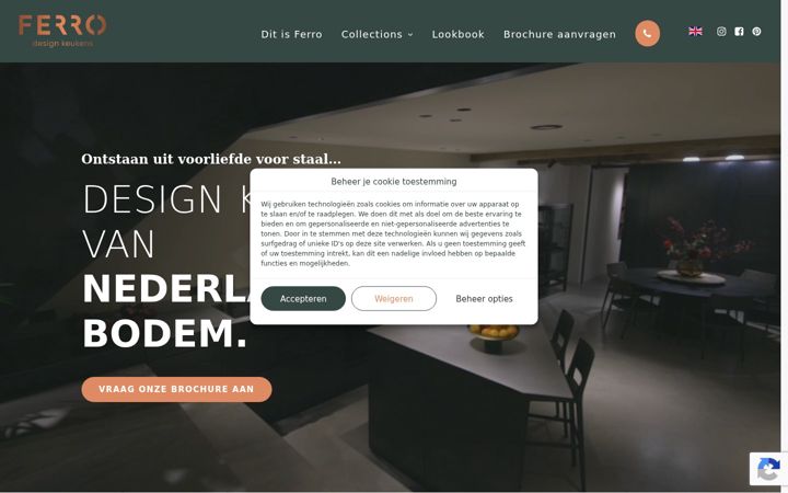 Screenshot of ferrodesignkeukens.nl