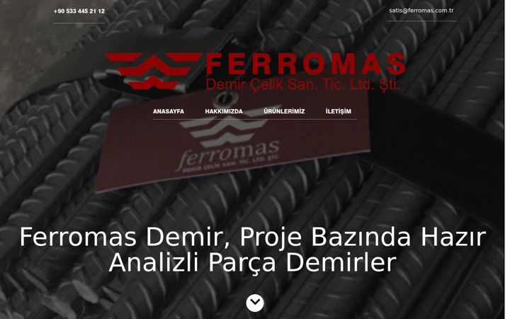 Snimka zaslona za ferromas.com.tr