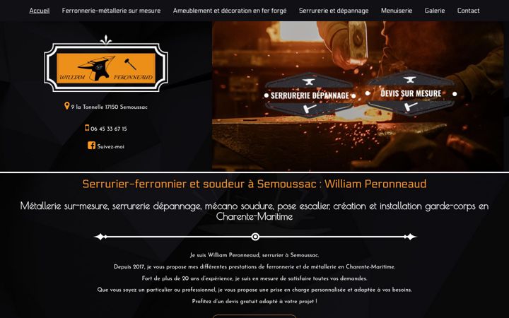 Screenshot of ferronnerie-metallerie-peronneaud.fr