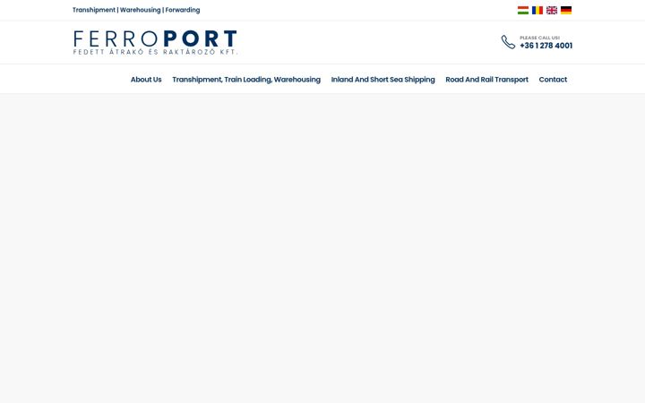 Screenshot of ferroport.hu