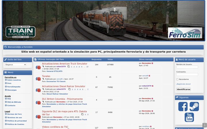 Screenshot of ferrosim.es